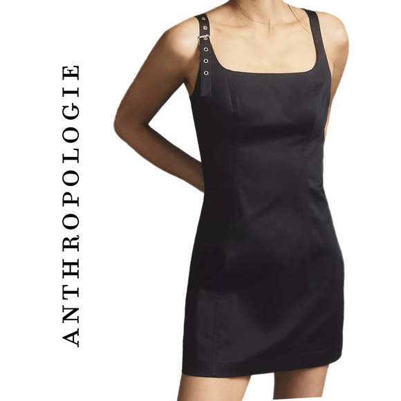 Anthropologie Maeve Belted Shoulder Strap Mini Dress XL - Picture 2 of 6